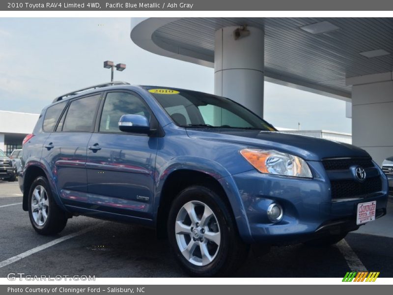 Pacific Blue Metallic / Ash Gray 2010 Toyota RAV4 Limited 4WD