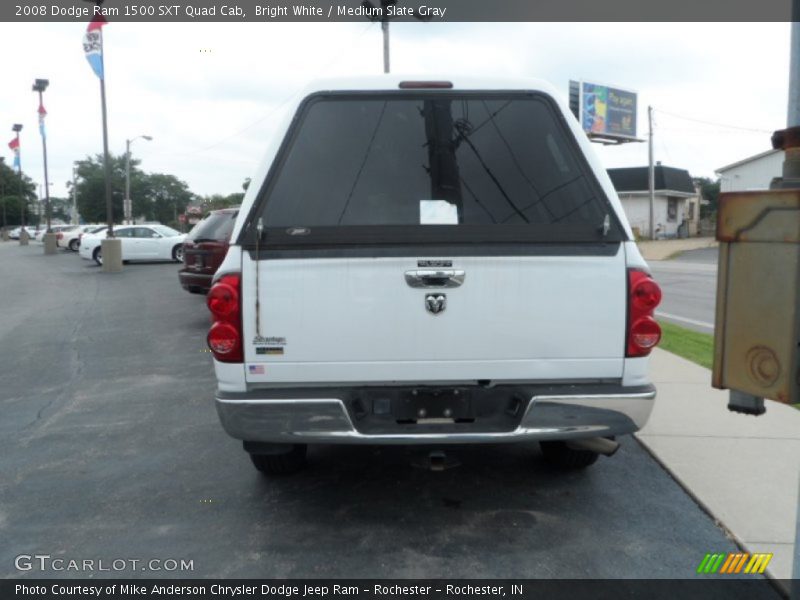Bright White / Medium Slate Gray 2008 Dodge Ram 1500 SXT Quad Cab