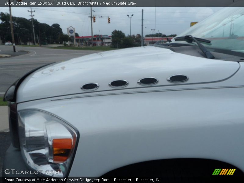 Bright White / Medium Slate Gray 2008 Dodge Ram 1500 SXT Quad Cab