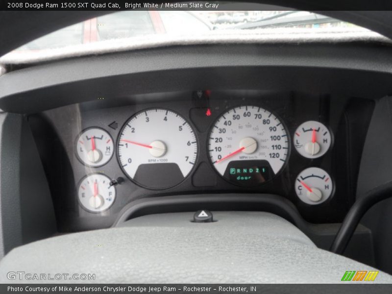 Bright White / Medium Slate Gray 2008 Dodge Ram 1500 SXT Quad Cab