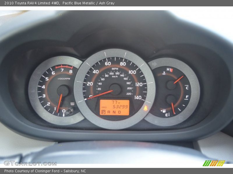 Pacific Blue Metallic / Ash Gray 2010 Toyota RAV4 Limited 4WD