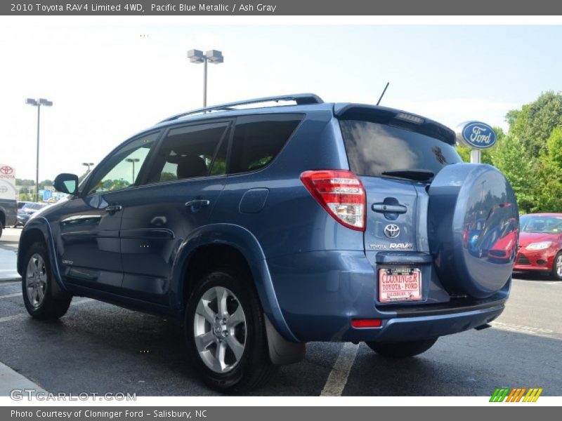 Pacific Blue Metallic / Ash Gray 2010 Toyota RAV4 Limited 4WD