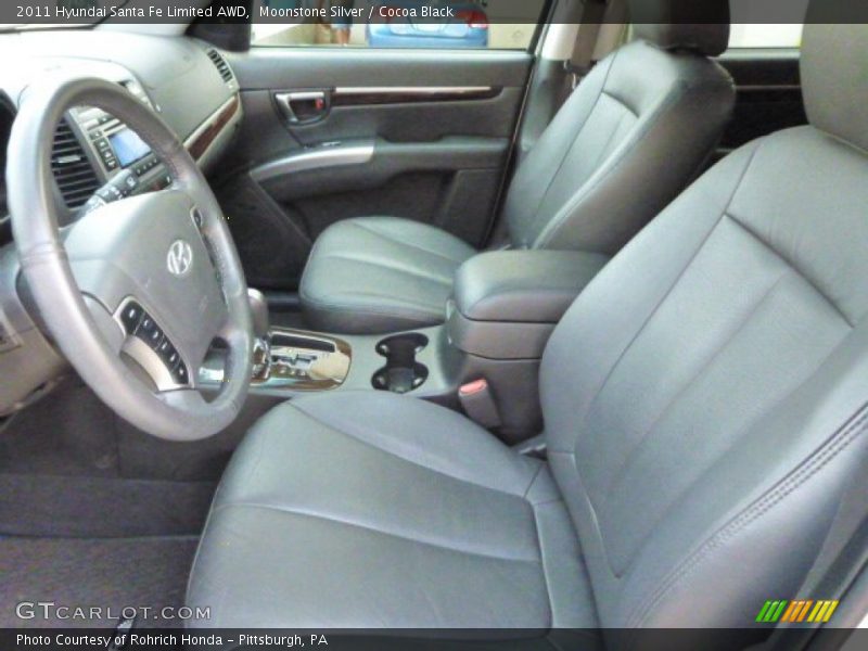 Moonstone Silver / Cocoa Black 2011 Hyundai Santa Fe Limited AWD