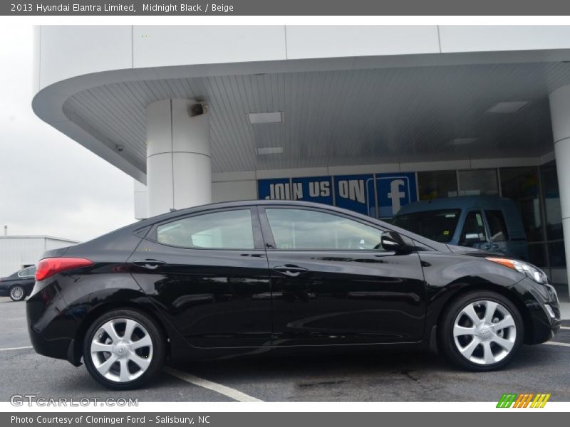 Midnight Black / Beige 2013 Hyundai Elantra Limited