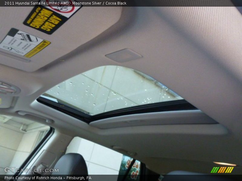 Moonstone Silver / Cocoa Black 2011 Hyundai Santa Fe Limited AWD