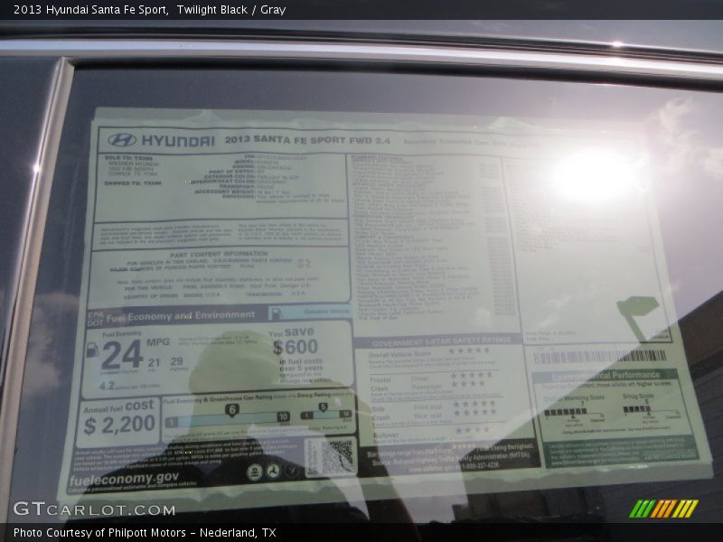 Twilight Black / Gray 2013 Hyundai Santa Fe Sport