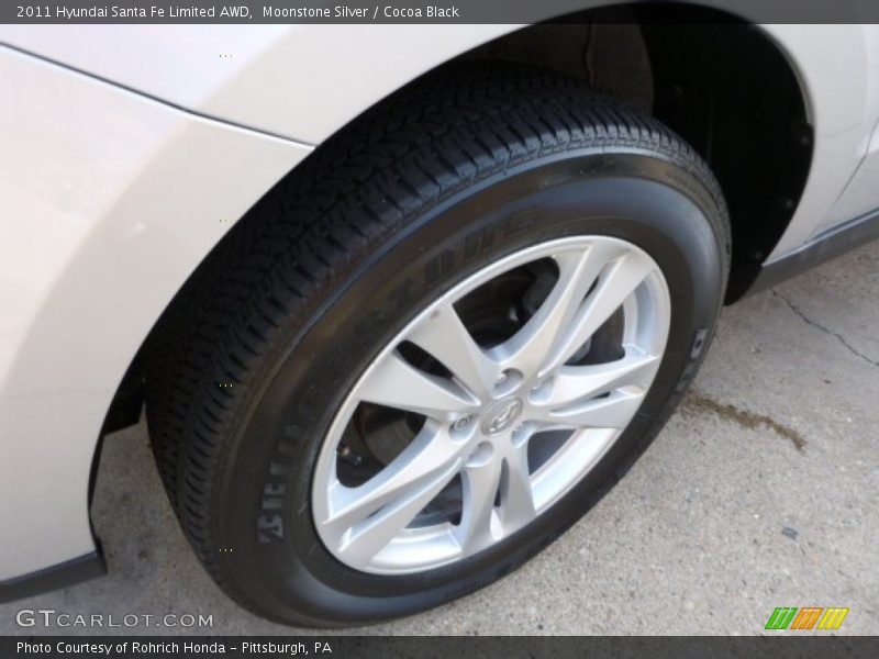 Moonstone Silver / Cocoa Black 2011 Hyundai Santa Fe Limited AWD