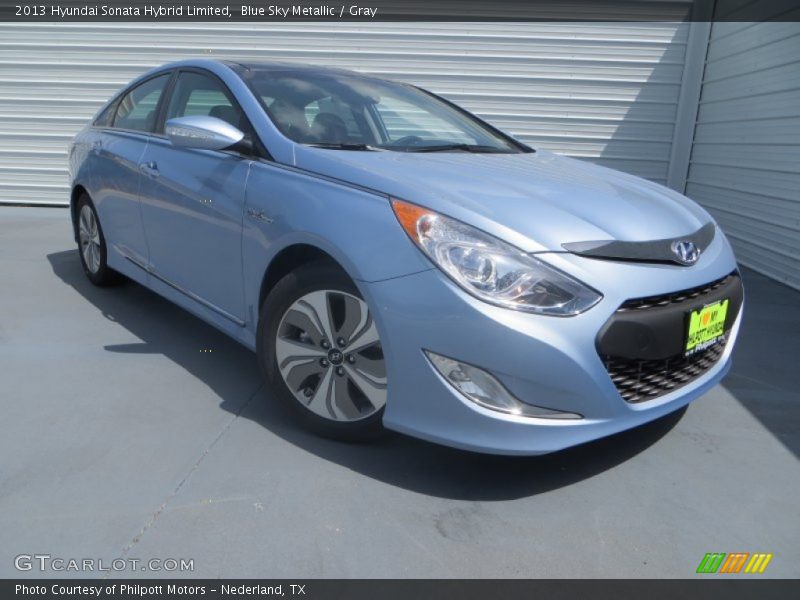 Blue Sky Metallic / Gray 2013 Hyundai Sonata Hybrid Limited