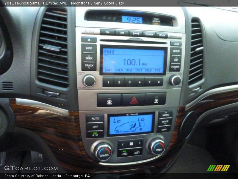 Moonstone Silver / Cocoa Black 2011 Hyundai Santa Fe Limited AWD