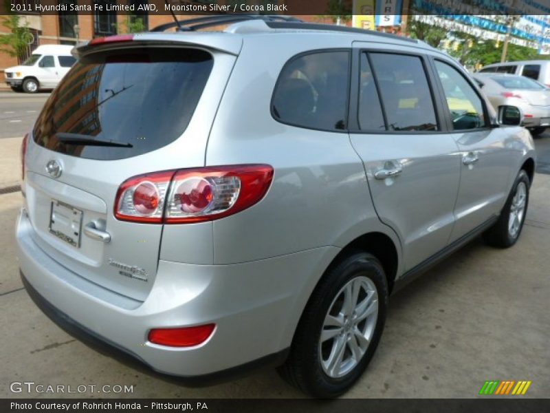Moonstone Silver / Cocoa Black 2011 Hyundai Santa Fe Limited AWD