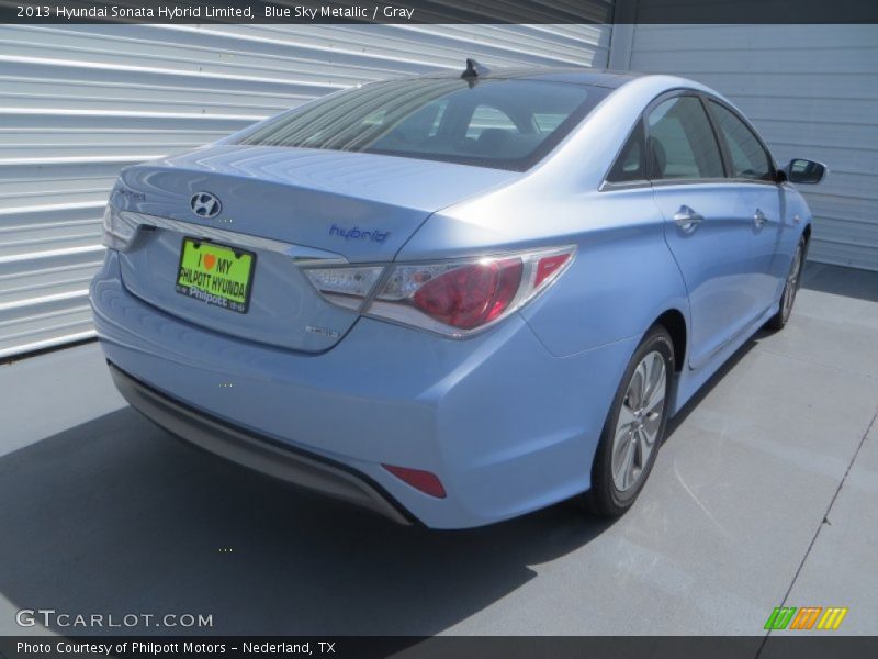 Blue Sky Metallic / Gray 2013 Hyundai Sonata Hybrid Limited