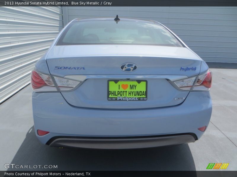 Blue Sky Metallic / Gray 2013 Hyundai Sonata Hybrid Limited