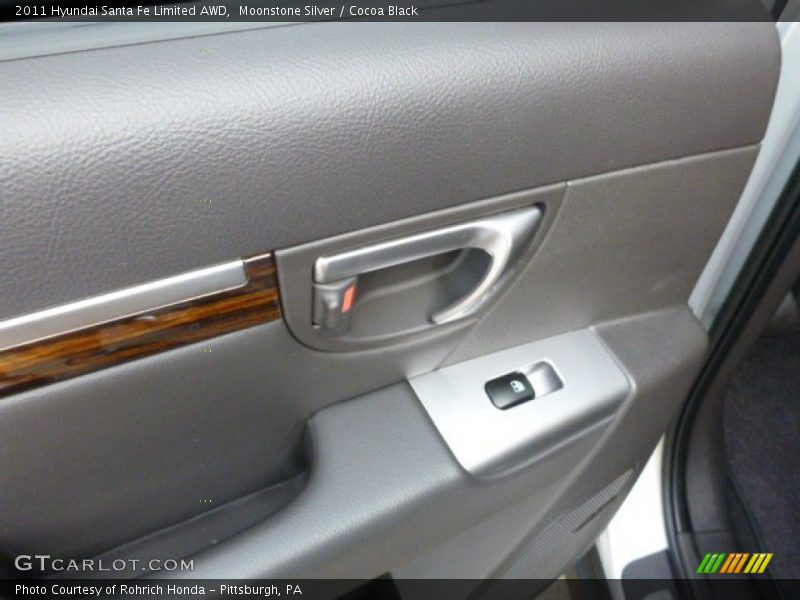 Moonstone Silver / Cocoa Black 2011 Hyundai Santa Fe Limited AWD