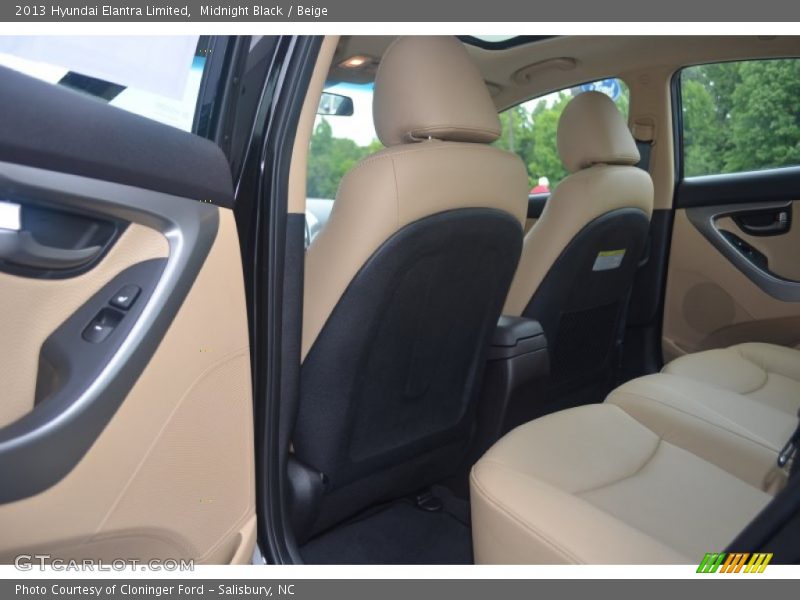 Midnight Black / Beige 2013 Hyundai Elantra Limited