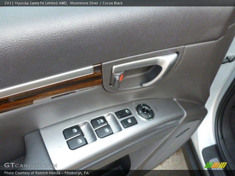Moonstone Silver / Cocoa Black 2011 Hyundai Santa Fe Limited AWD