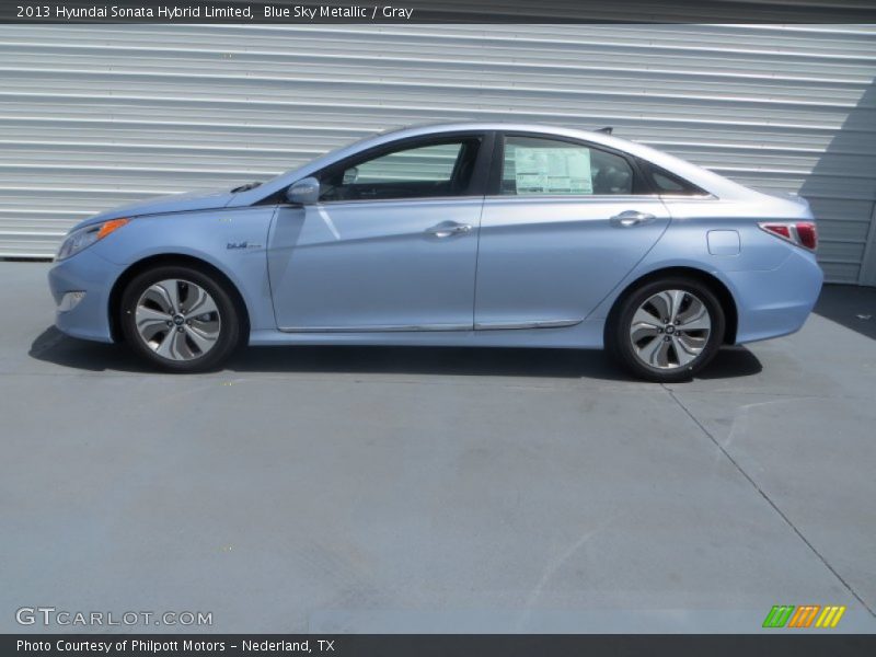 Blue Sky Metallic / Gray 2013 Hyundai Sonata Hybrid Limited