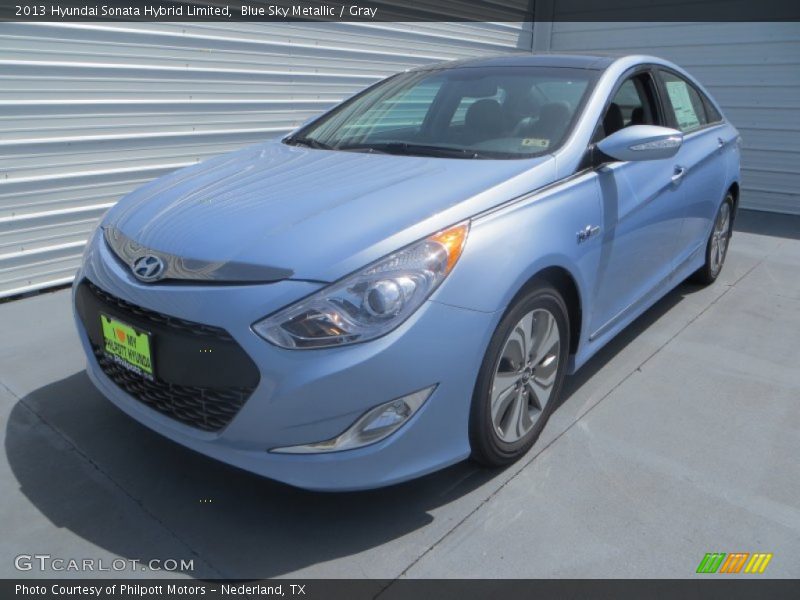 Blue Sky Metallic / Gray 2013 Hyundai Sonata Hybrid Limited