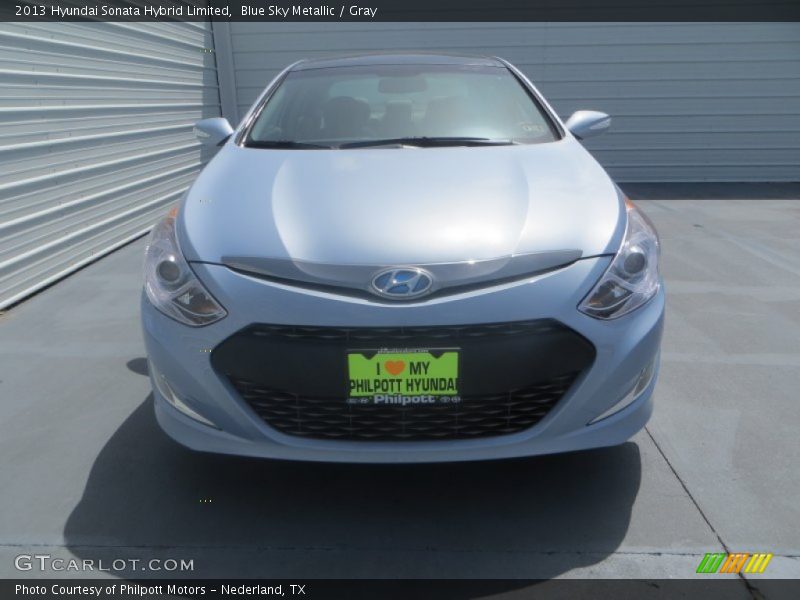 Blue Sky Metallic / Gray 2013 Hyundai Sonata Hybrid Limited