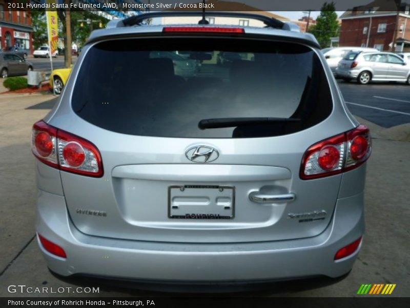Moonstone Silver / Cocoa Black 2011 Hyundai Santa Fe Limited AWD