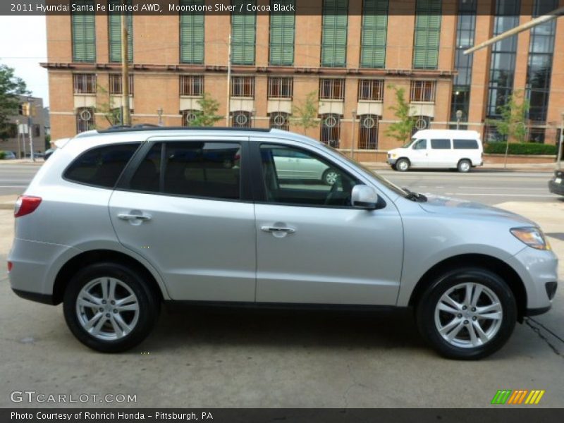 Moonstone Silver / Cocoa Black 2011 Hyundai Santa Fe Limited AWD