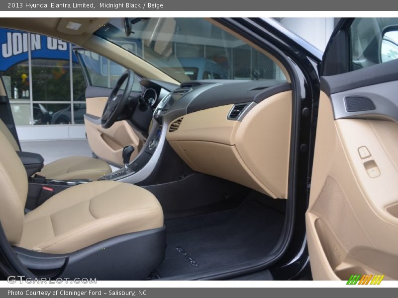 Midnight Black / Beige 2013 Hyundai Elantra Limited