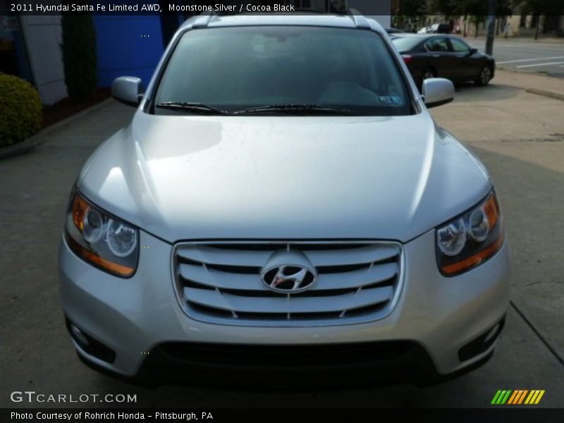 Moonstone Silver / Cocoa Black 2011 Hyundai Santa Fe Limited AWD