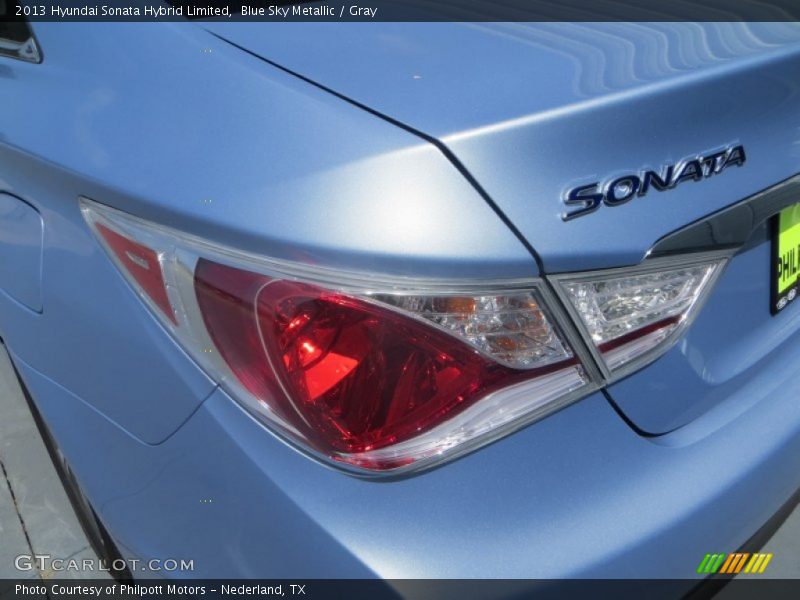 Blue Sky Metallic / Gray 2013 Hyundai Sonata Hybrid Limited