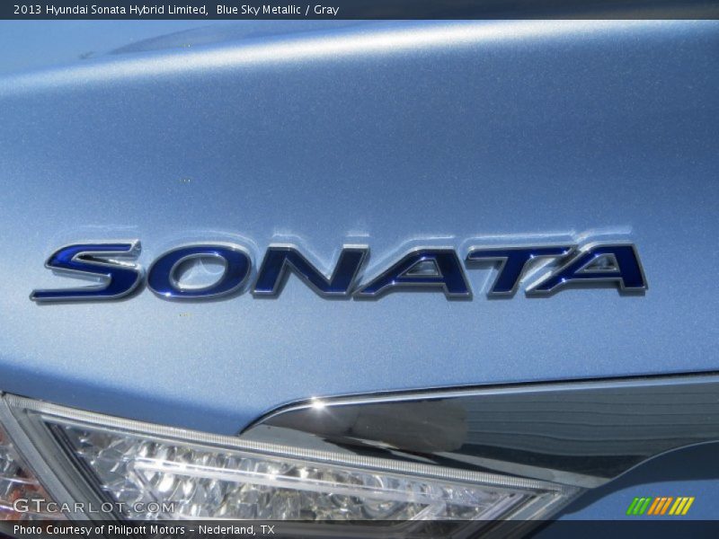 Blue Sky Metallic / Gray 2013 Hyundai Sonata Hybrid Limited