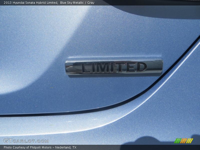 Blue Sky Metallic / Gray 2013 Hyundai Sonata Hybrid Limited