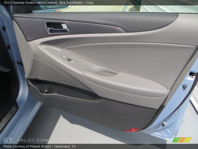 Blue Sky Metallic / Gray 2013 Hyundai Sonata Hybrid Limited