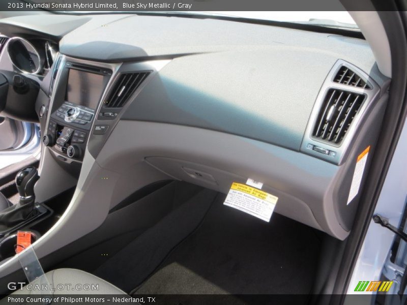 Blue Sky Metallic / Gray 2013 Hyundai Sonata Hybrid Limited