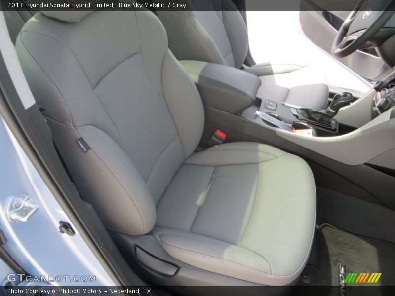 Blue Sky Metallic / Gray 2013 Hyundai Sonata Hybrid Limited