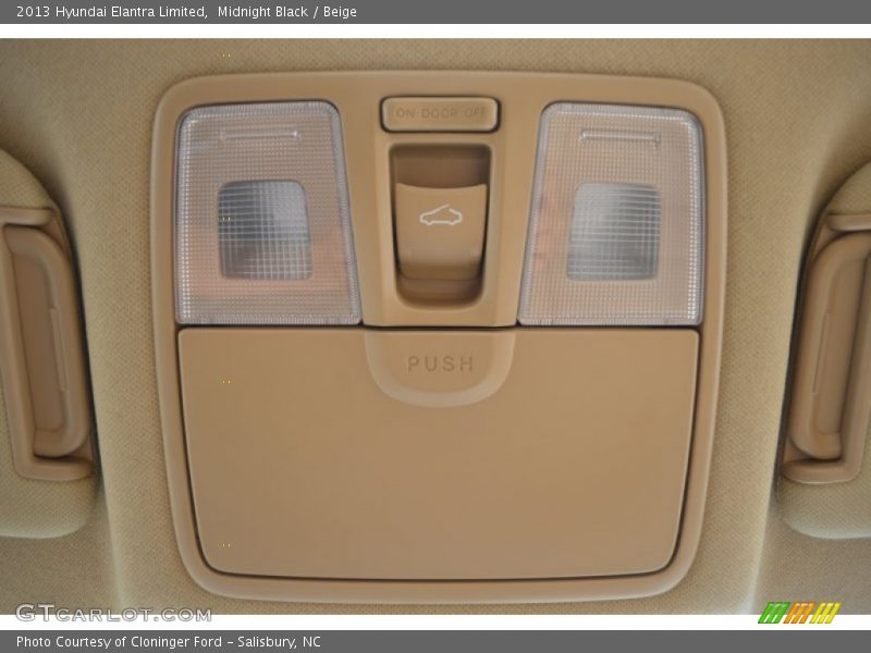 Midnight Black / Beige 2013 Hyundai Elantra Limited
