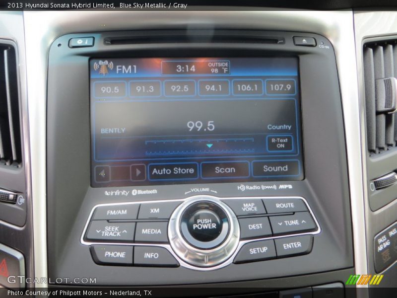 Blue Sky Metallic / Gray 2013 Hyundai Sonata Hybrid Limited