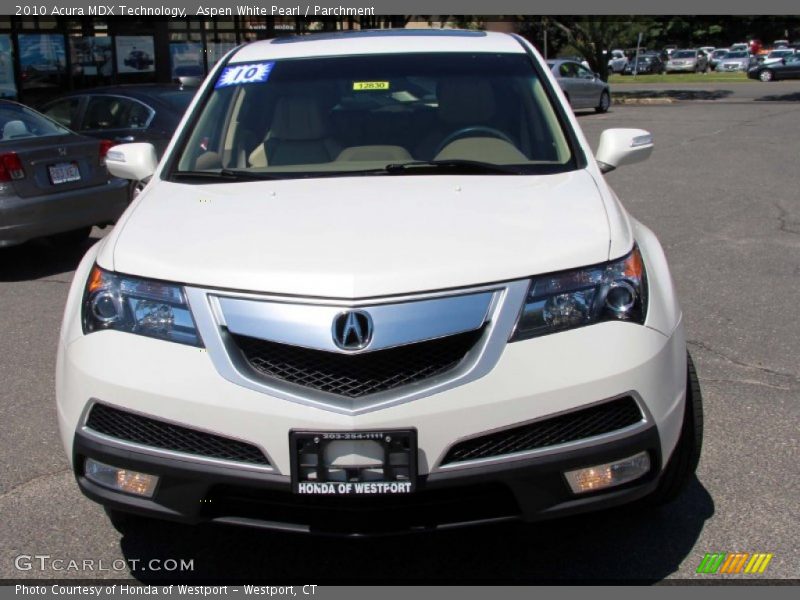 Aspen White Pearl / Parchment 2010 Acura MDX Technology