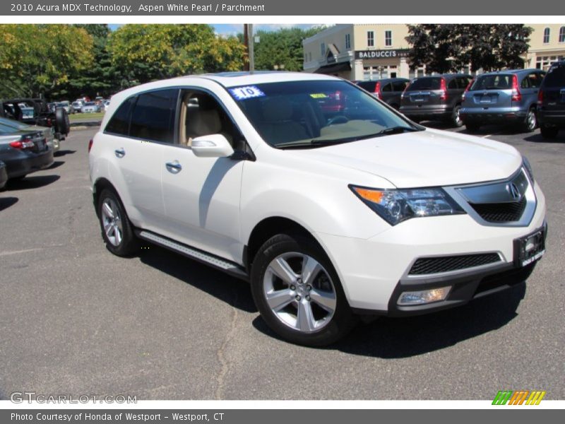 Aspen White Pearl / Parchment 2010 Acura MDX Technology