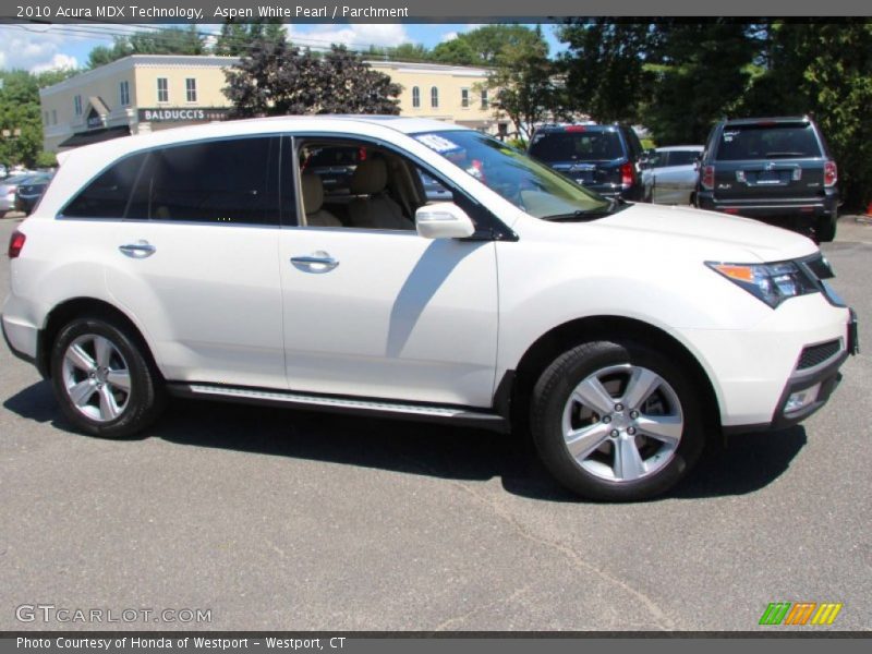 Aspen White Pearl / Parchment 2010 Acura MDX Technology