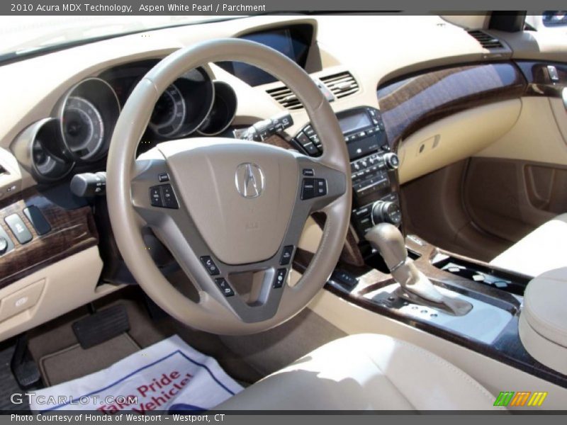 Aspen White Pearl / Parchment 2010 Acura MDX Technology