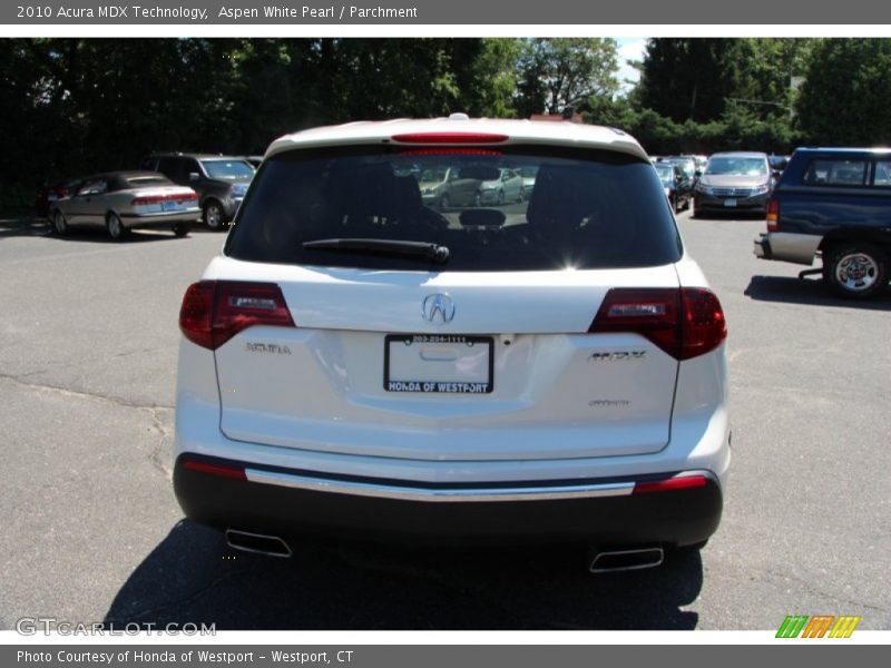 Aspen White Pearl / Parchment 2010 Acura MDX Technology