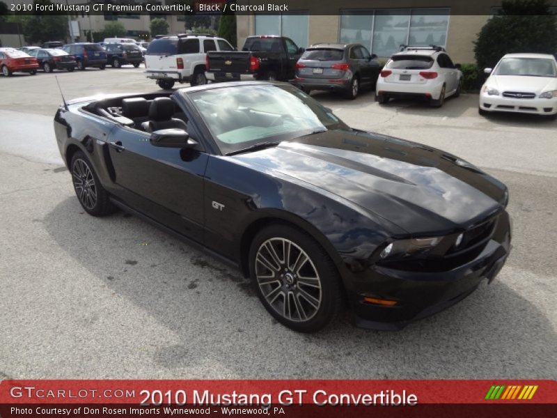 Black / Charcoal Black 2010 Ford Mustang GT Premium Convertible
