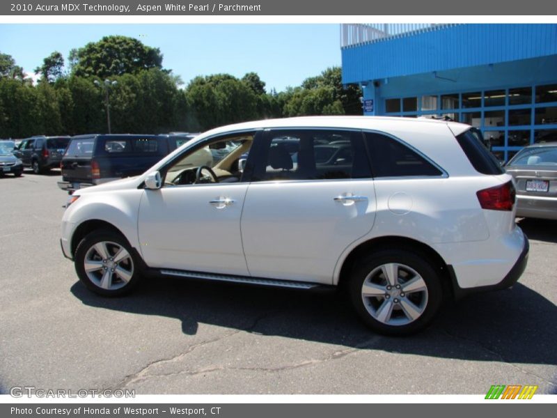 Aspen White Pearl / Parchment 2010 Acura MDX Technology