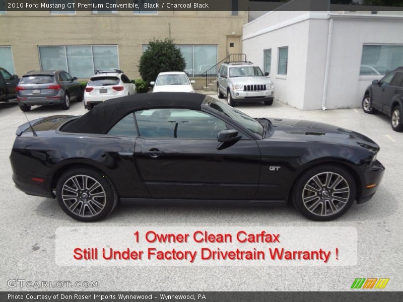 Black / Charcoal Black 2010 Ford Mustang GT Premium Convertible