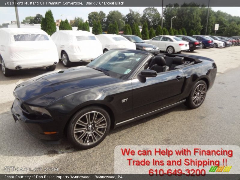 Black / Charcoal Black 2010 Ford Mustang GT Premium Convertible