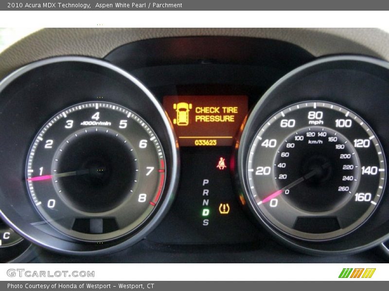 Aspen White Pearl / Parchment 2010 Acura MDX Technology