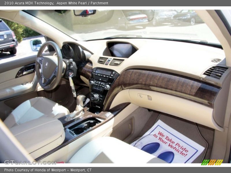 Aspen White Pearl / Parchment 2010 Acura MDX Technology