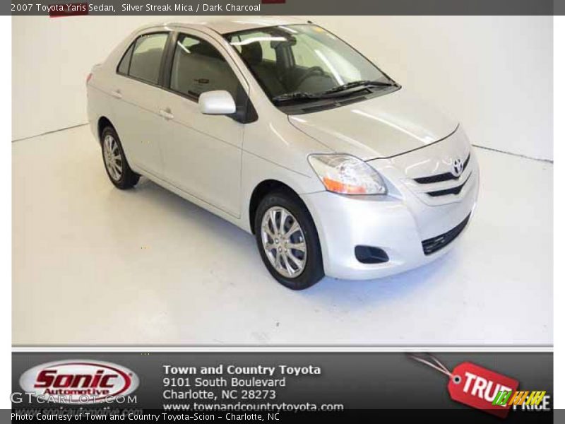 Silver Streak Mica / Dark Charcoal 2007 Toyota Yaris Sedan