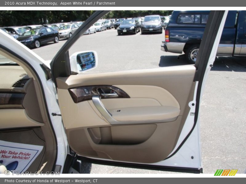 Aspen White Pearl / Parchment 2010 Acura MDX Technology