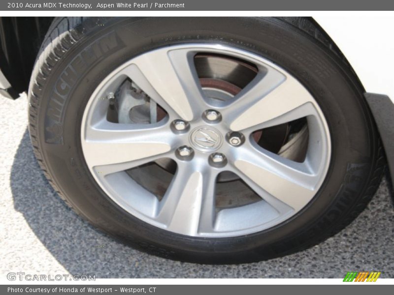 Aspen White Pearl / Parchment 2010 Acura MDX Technology