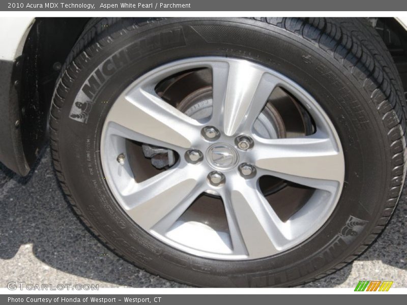 Aspen White Pearl / Parchment 2010 Acura MDX Technology