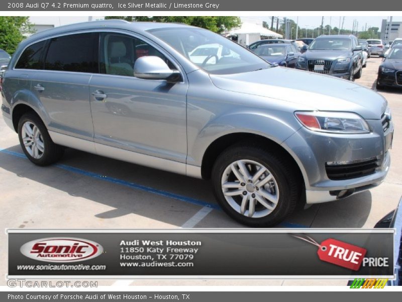 Ice Silver Metallic / Limestone Grey 2008 Audi Q7 4.2 Premium quattro